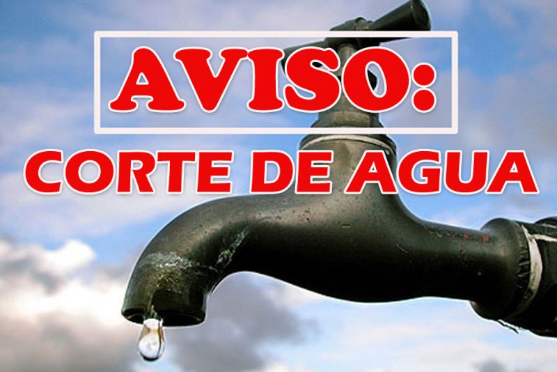 Corte programando de agua en la zona oeste