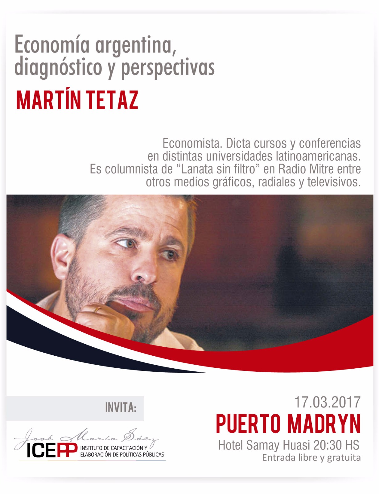 Conferencia de Martín Tetaz en Puerto Madryn