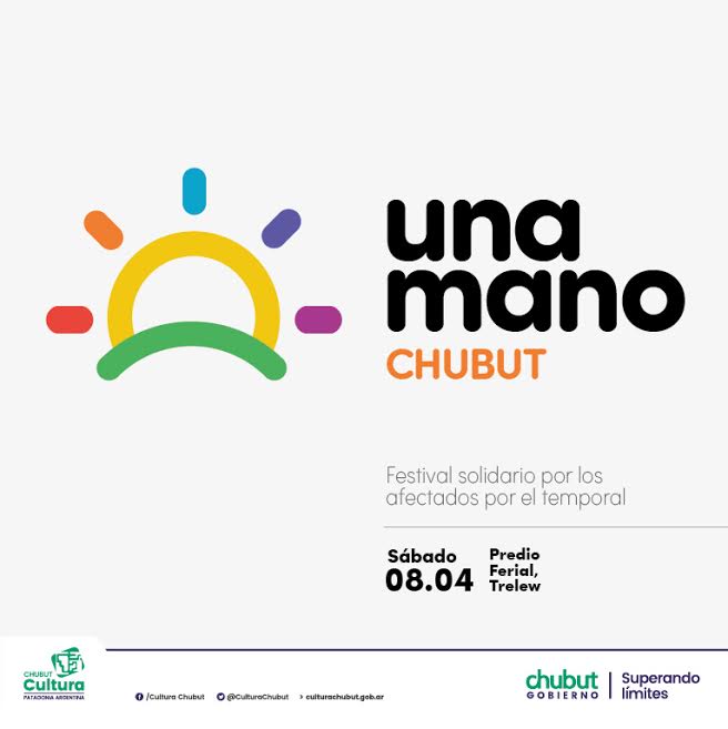 La Secretaría de Cultura del Chubut recibirá  donaciones para los afectados por el temporal