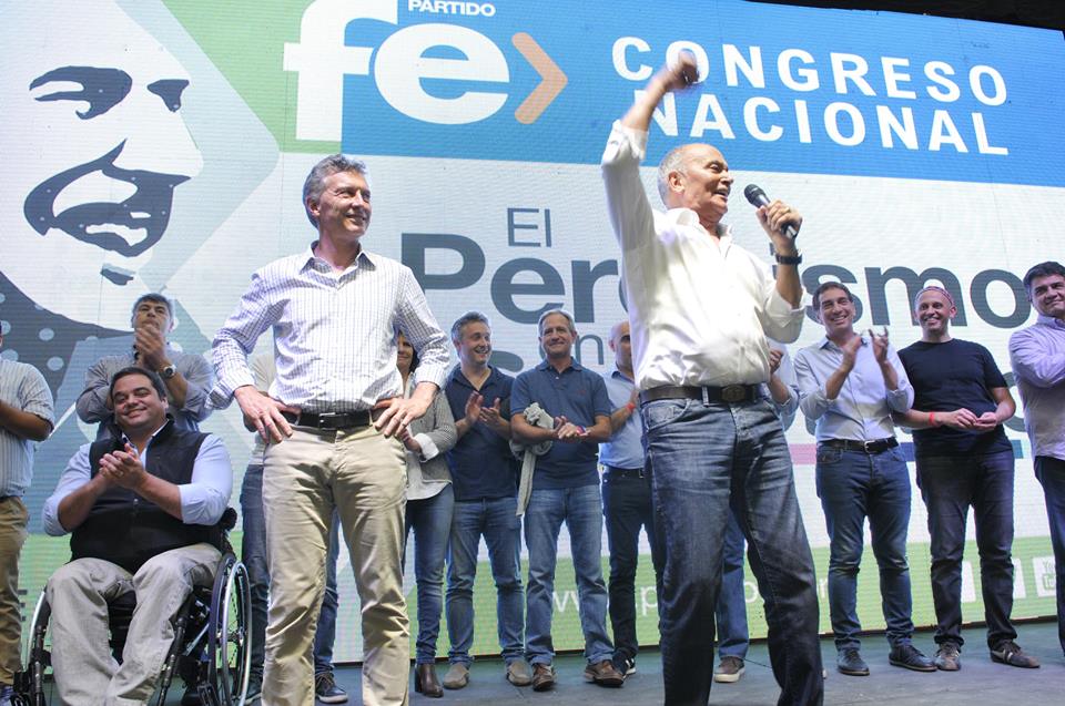 Venegas junto Macri en el día del trabajador