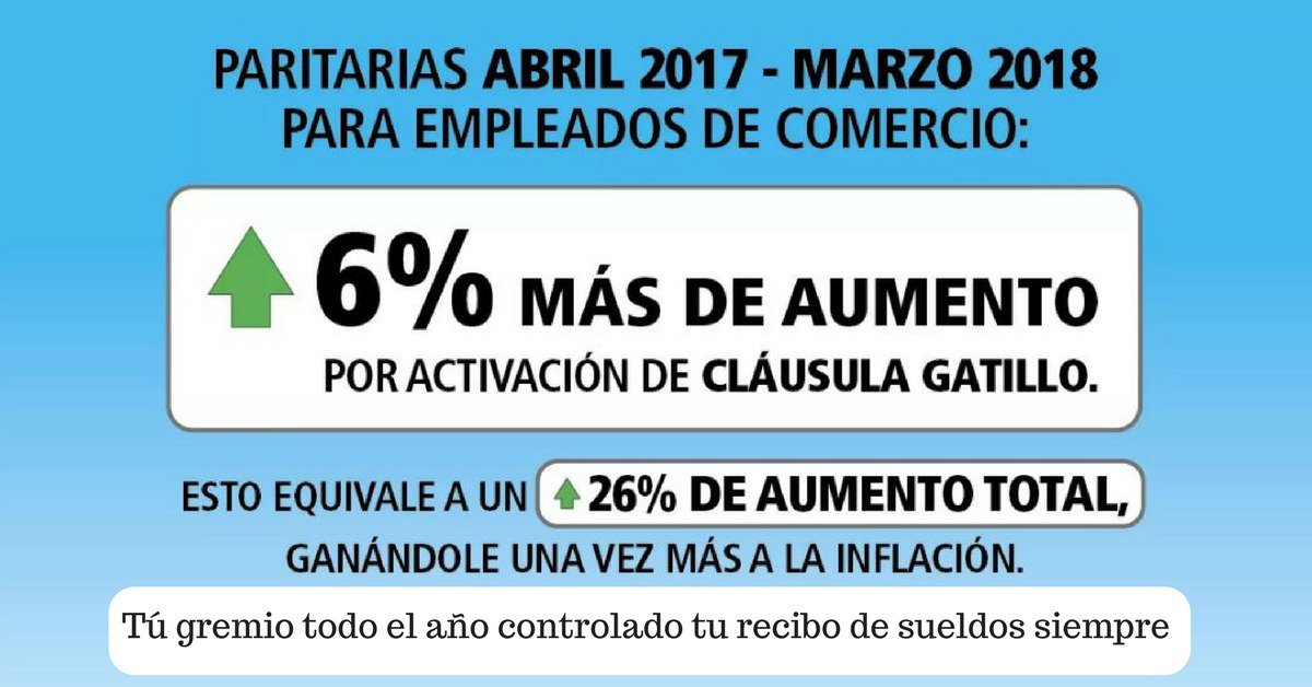 Clausula gatillo: Los mercantiles alcanzarán el 26%