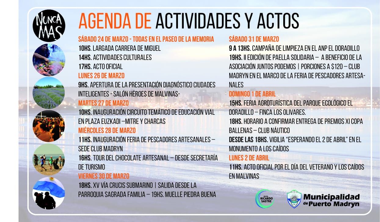 Agenda de actividades de Semana Santa en Madryn