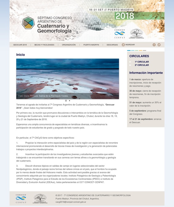 Importante congreso geológico a realizarse en Puerto Madryn lanza su web