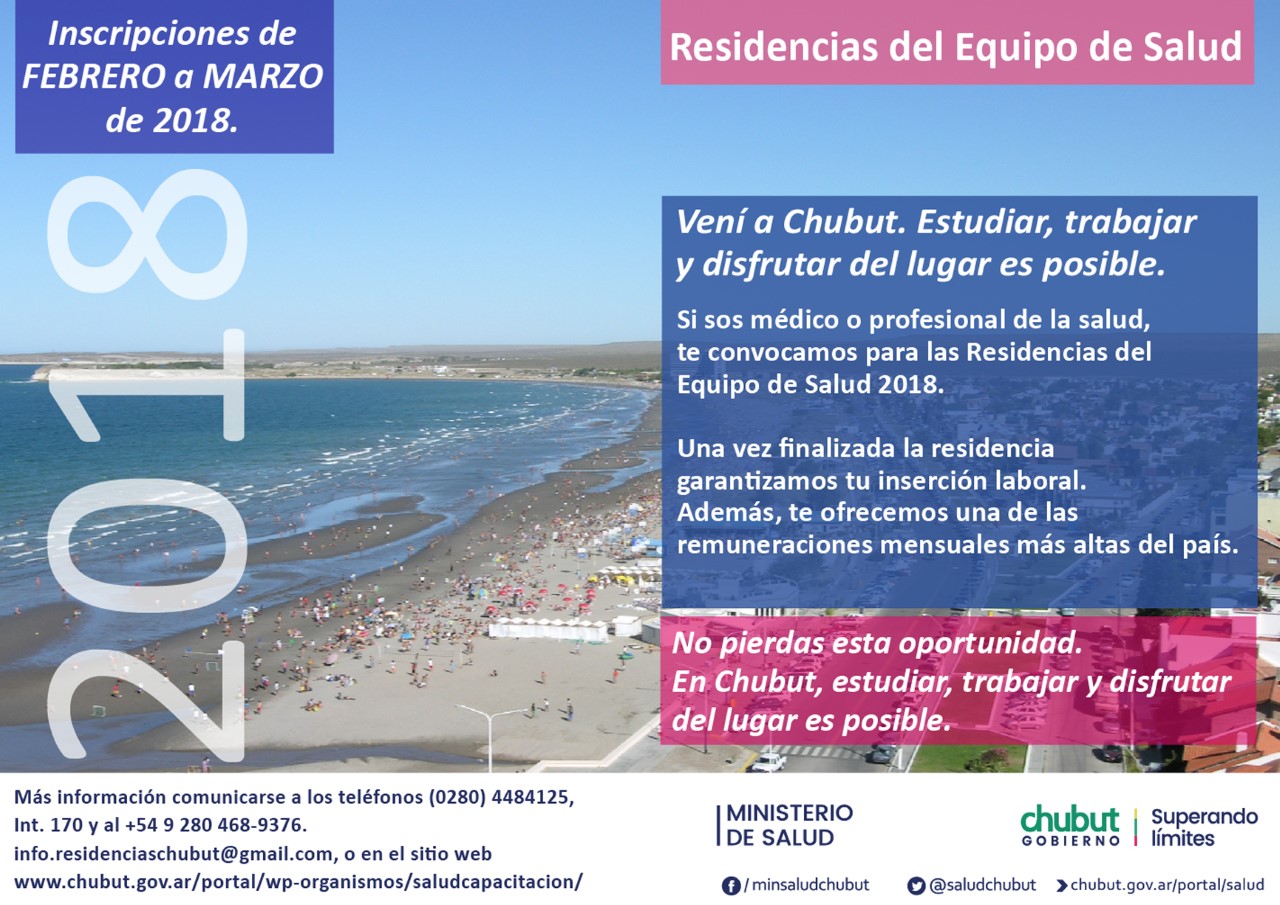 Inscripción a las Residencias Médicas de Chubut 2018
