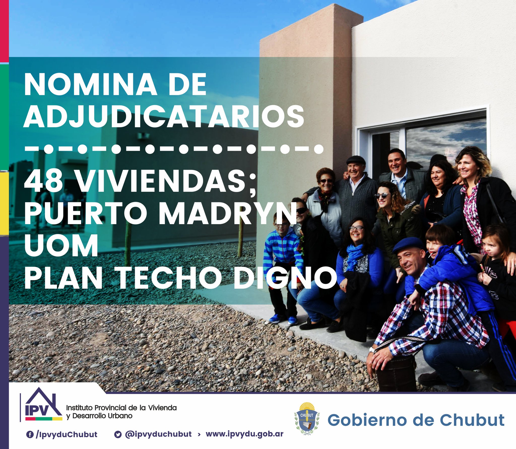 Arcioni entrega 24 nuevas viviendas a familias de Puerto Madryn