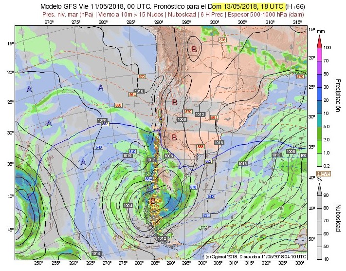 Alerta meteorológico para Santa Cruz y Sur de Chubut