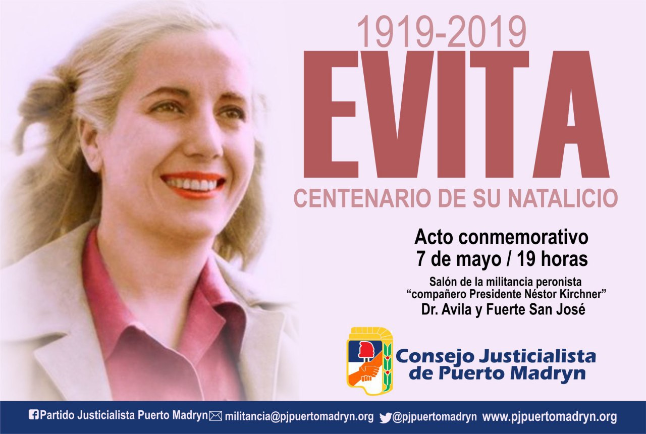 Homenaje a Evita en el Centenario de su natalicio