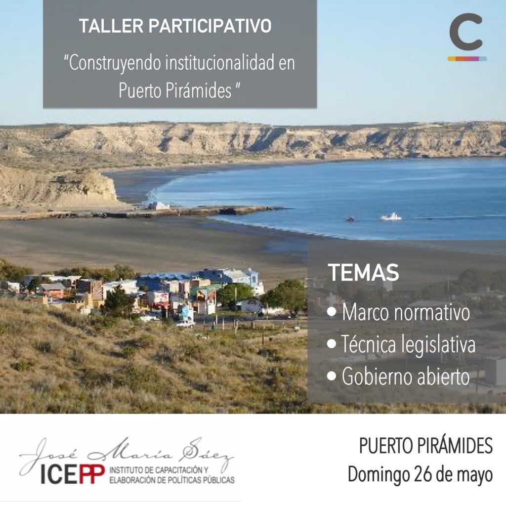 El Instituto de Capacitación y Elaboración de Políticas Públicas “José María Sáez”,  realizará un taller en la localidad de Puerto Pirámides