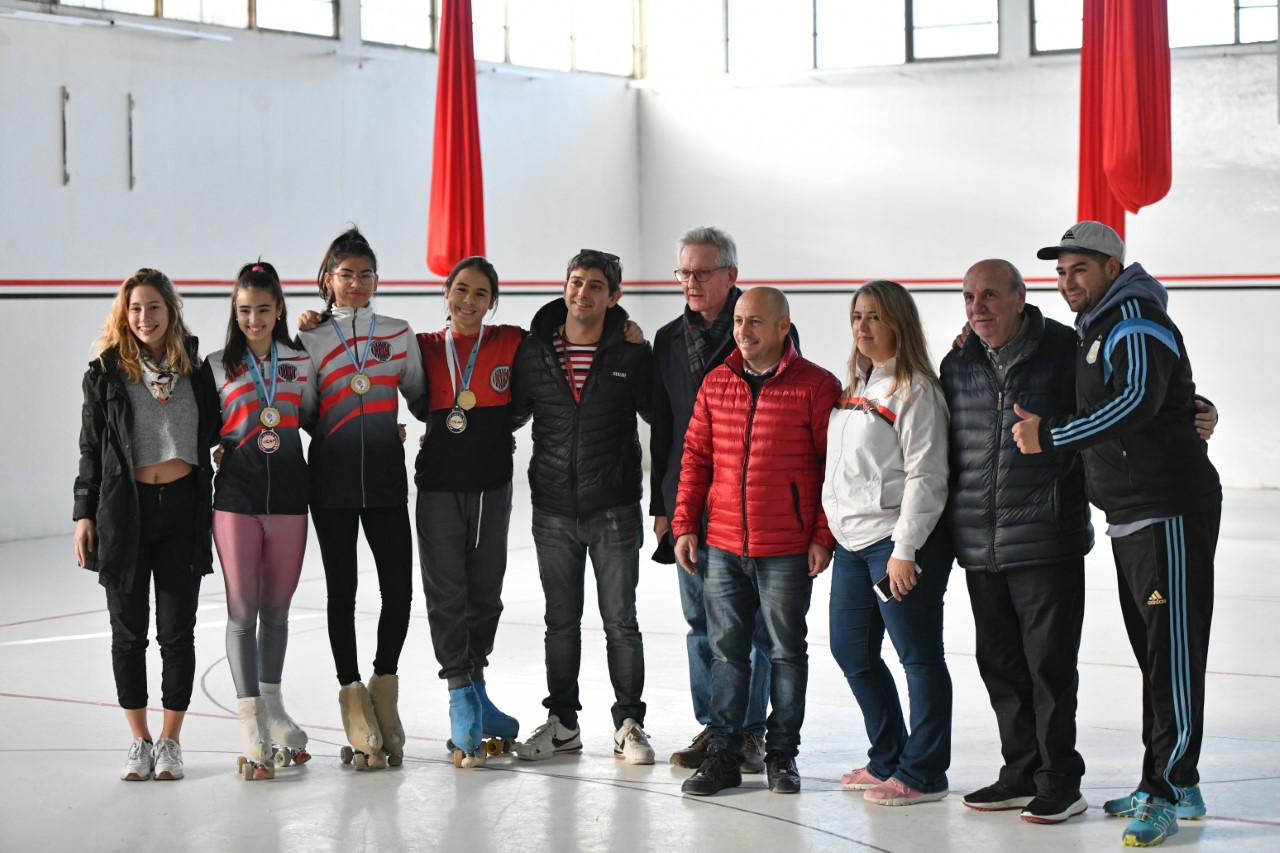 Ricardo Sastre llevó adelante una recorrida por las obras  en el predio del Club Alumni