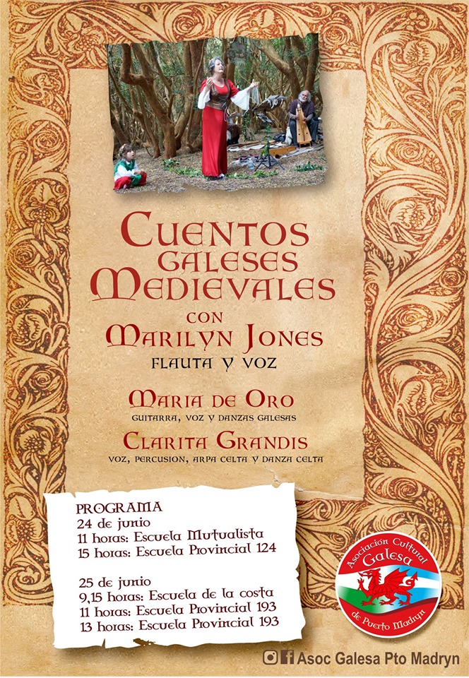 Cuentos Galeses Medievales con Marilyn Jones en Escuelas