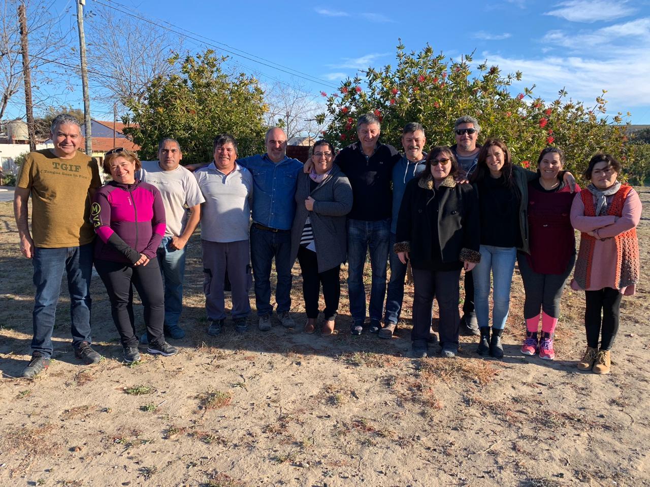 Menna compartió actividades en Gaiman y Pirámides con los candidatos locales a intendentes Darío James y Fabián Gandón