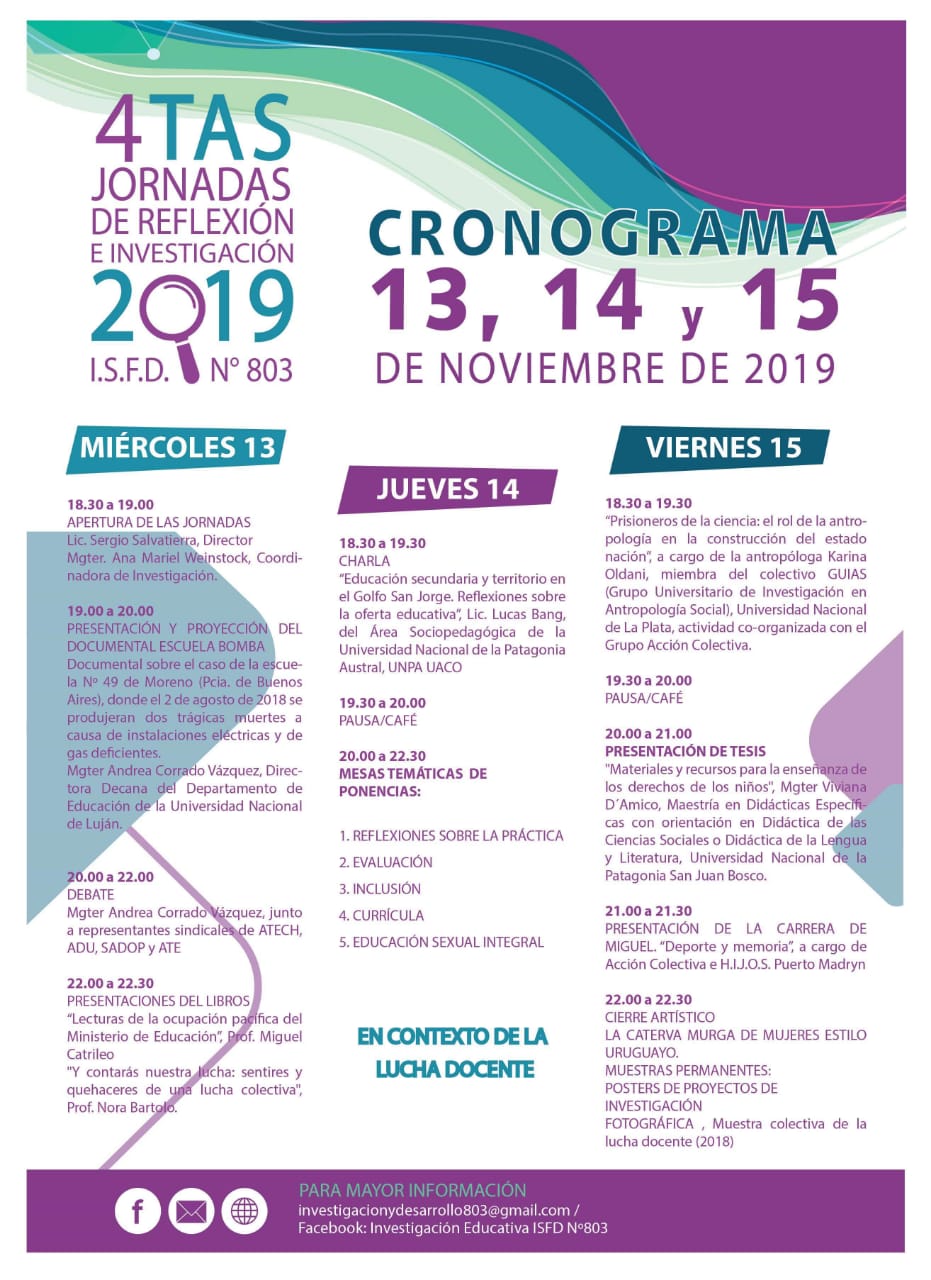 4ª JORNADAS DE REFLEXION E INVESTIGACION