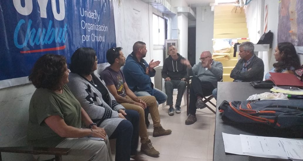 Gabriel Russo referente provincial del movimiento La Dignididad y CTEP mantuvo ayer una reunión con los dirigentes de UYO