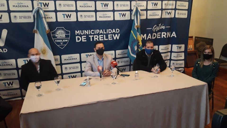 CONFERENCIA DE PRENSA: INTENDENTE DE TRELEW, ADRIÁN MADERNA, Y EL MINISTRO DE SEGURIDAD DEL CHUBUT, FEDERICO MASSONI