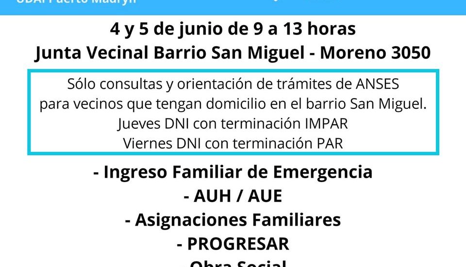 ANSES RECORRERÁ LOS BARRIOS PARA BRINDAR ASESORAMIENTO SOBRE DIFERENTES TRÁMITES