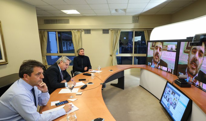EL PRESIDENTE, EN REUNIÓN VIRTUAL CON LEGISLADORES DE LA OPOSICIÓN Y EL OFICIALISMO