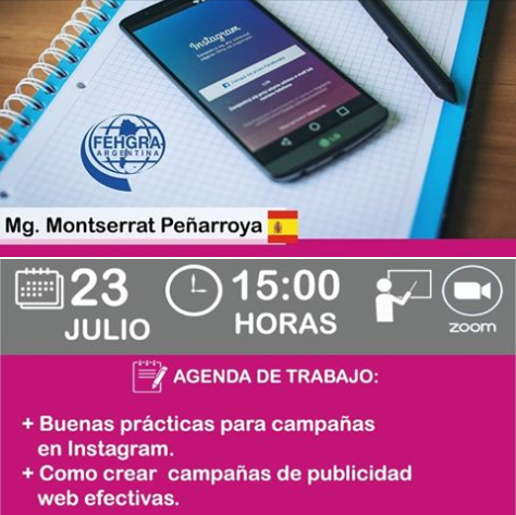 SEMINARIO “ESTRATEGIAS PARA CAMPAÑAS EN INSTAGRAM”