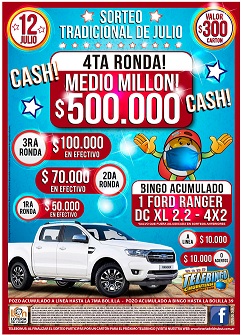ESTE DOMINGO EL TELEBINGO SORTEA DINERO Y UNA CAMIONETA