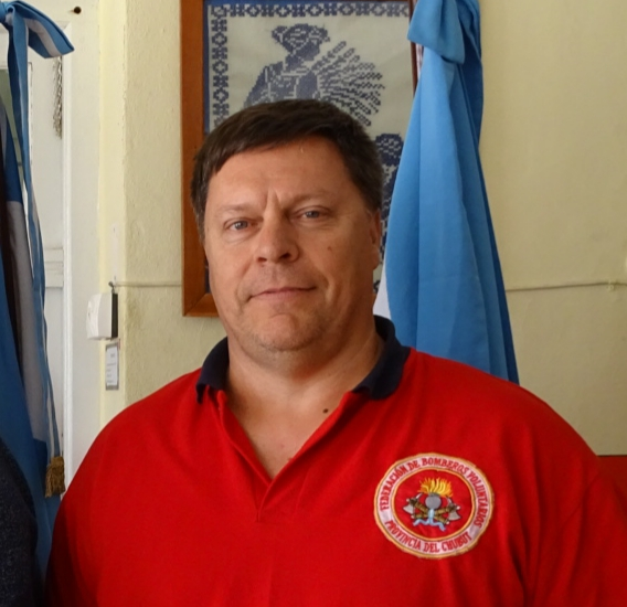 REUNIÓN DE LA CONDUCCIÓN DE LA FEDERACIÓN CHUBUTENSE DE BOMBEROS CON EL MINISTRO GRAZZINI