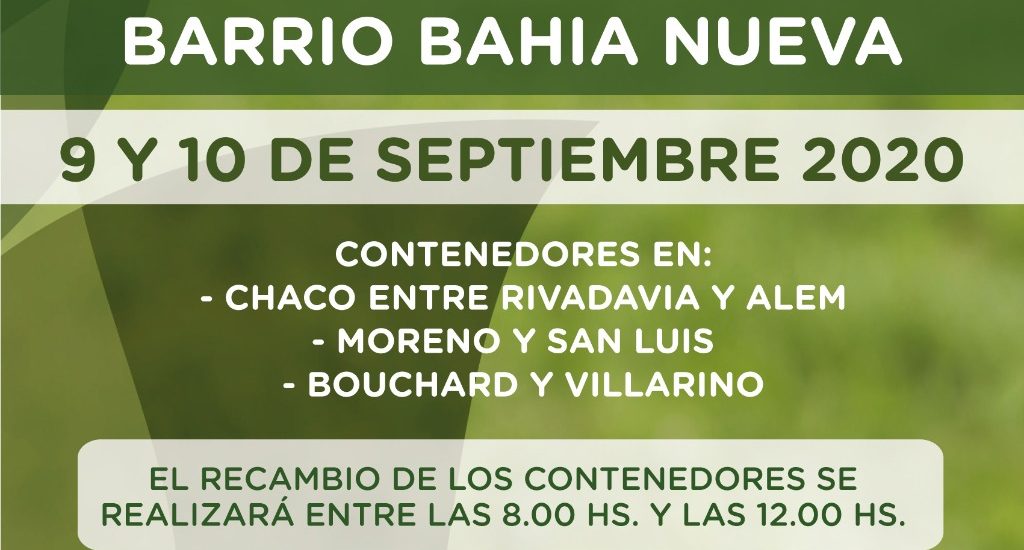 CAMPAÑA DE LIMPIEZA EN EL BARRIO BAHÍA NUEVA