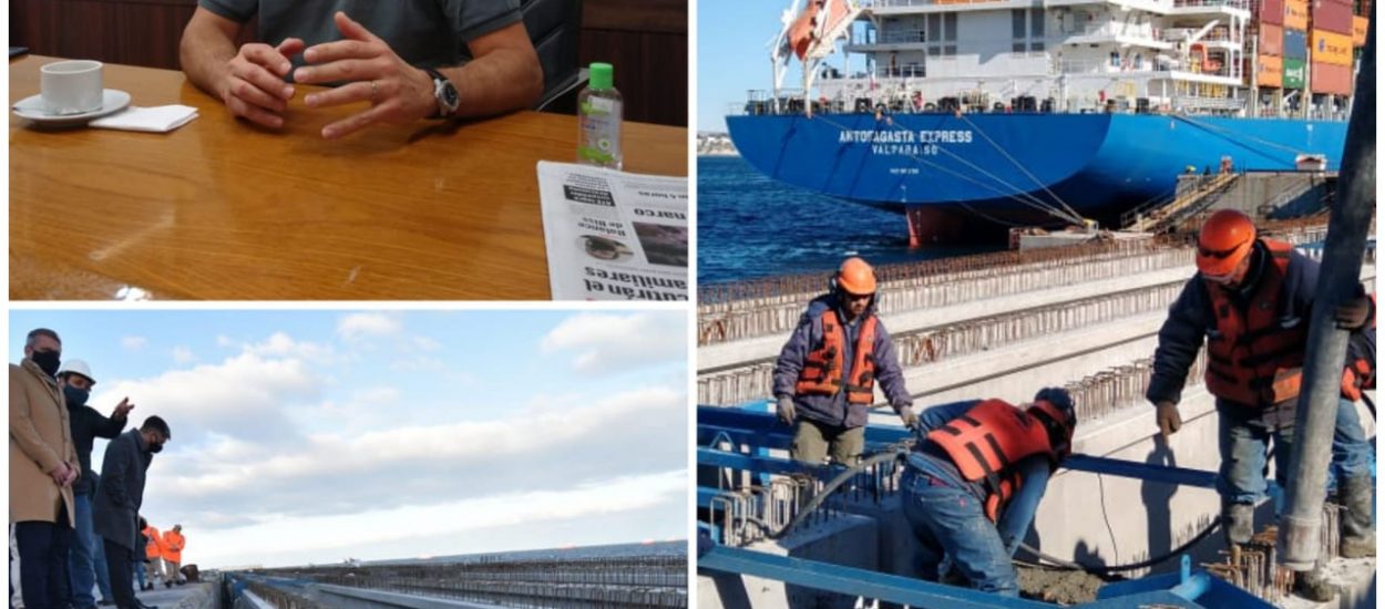 A PRINCIPIOS DE OCTUBRE ESTARÁ TERMINADA LA OBRA DE AMPLIACIÓN EN EL SITIO 2 DEL MUELLE ALMIRANTE STORNI