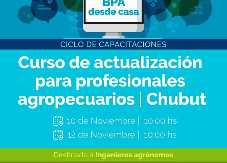 EL GOBIERNO PROVINCIAL REALIZA CURSO DE ACTUALIZACIÓN PARA INGENIEROS AGRÓNOMOS DEL CHUBUT