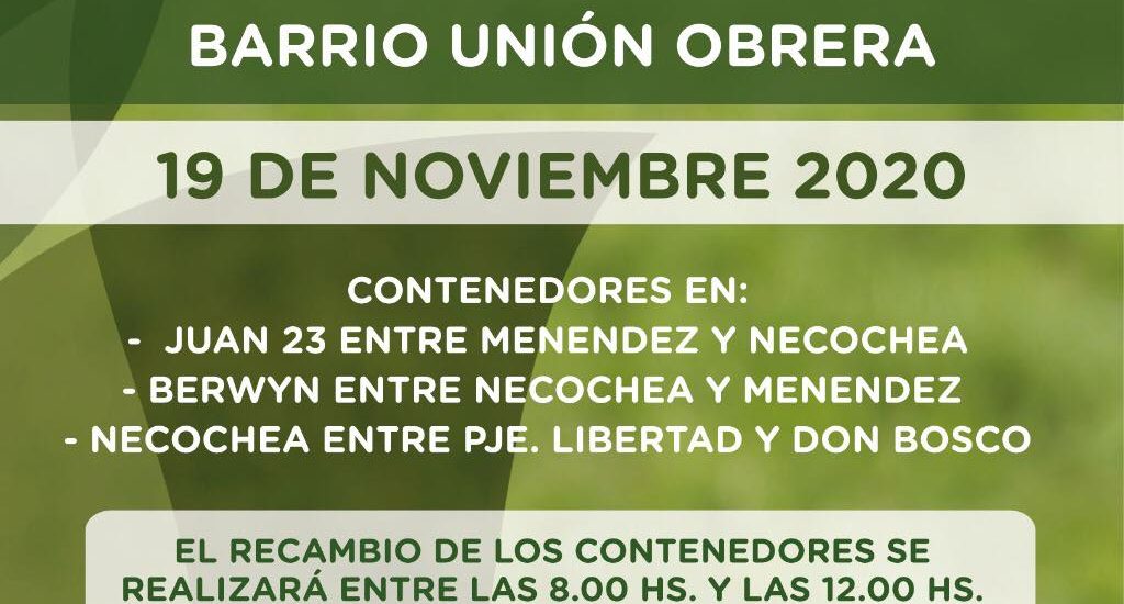 LLEGA LA CAMPAÑA DE LIMPIEZA A LOS BARRIOS GOBERNADOR GALINA, PERITO MORENO Y UNIÓN OBRERA