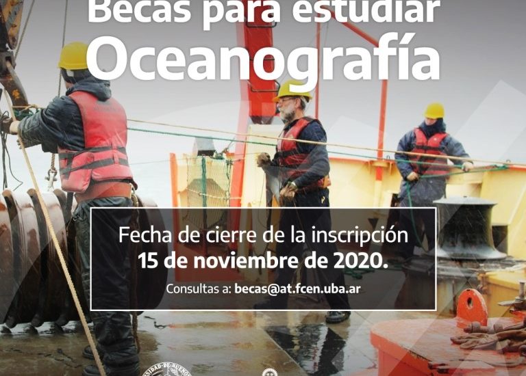 CIENCIA Y CULTURA INFORMA QUE HASTA EL 15 DE NOVIEMBRE ESTÁ ABIERTA LA CONVOCATORIA A LAS BECAS PARA ESTUDIAR OCEANOGRAFÍA