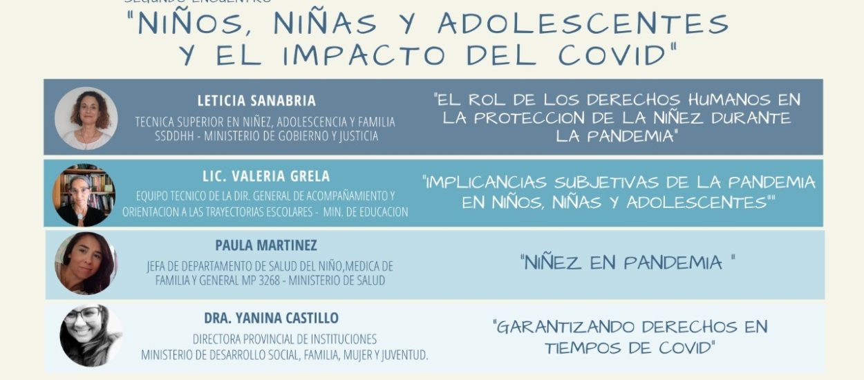 PROVINCIA INVITA A PARTICIPAR DEL ENCUENTRO VIRTUAL “NIÑOS, NIÑAS Y ADOLESCENTES Y EL IMPACTO DEL COVID”