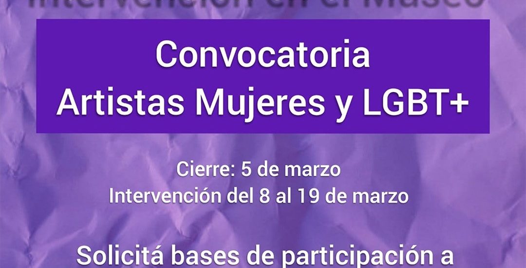 CONVOCAN A ARTISTAS MUJERES Y LGBTI+ A PARTICIPAR CON UNA OBRA EN SALA DEL MUSEO