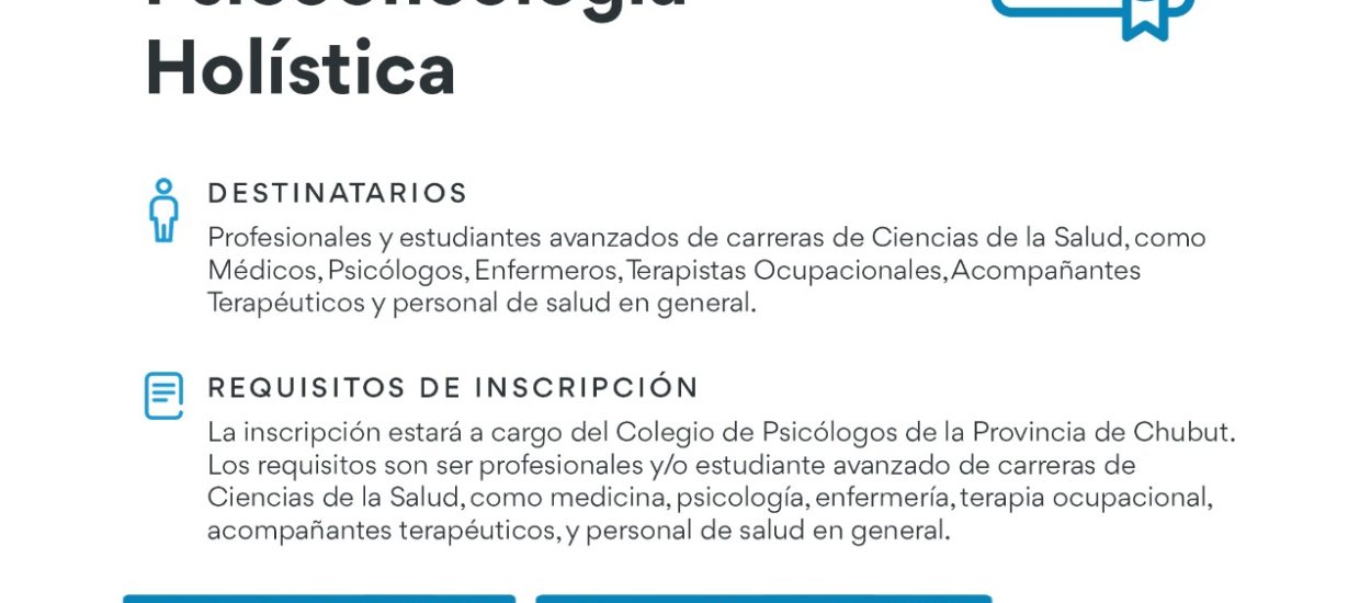 SE DICTARÁ EN CHUBUT UNA DIPLOMATURA EN PSICOONCOLOGÍA HOLÍSTICA