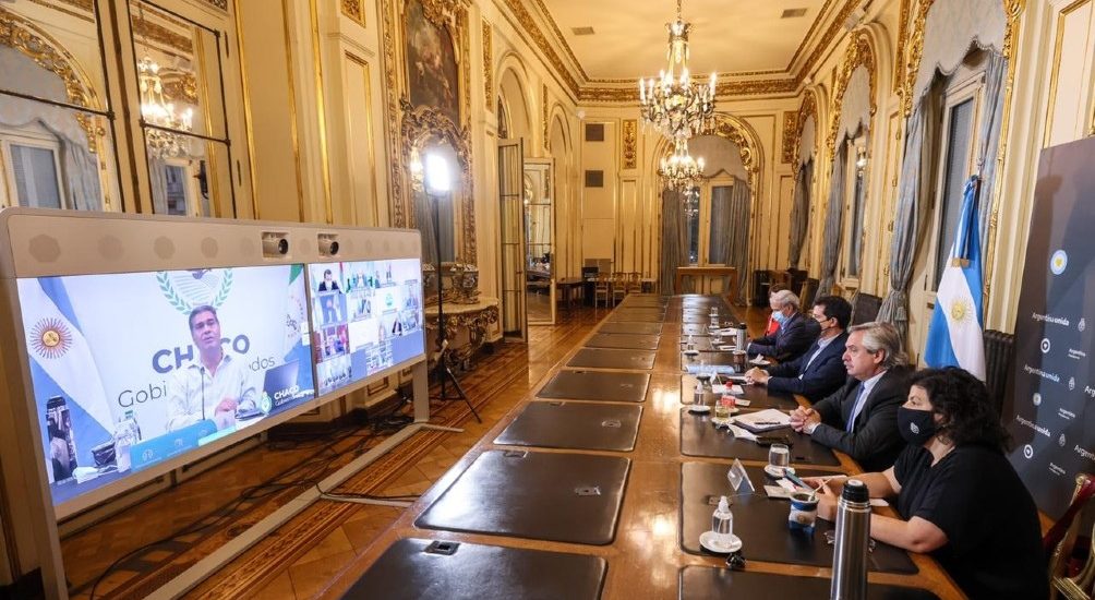 ALBERTO FERNÁNDEZ INICIÓ UNA VIDEOCONFERENCIA CON DOCE GOBERNADORES