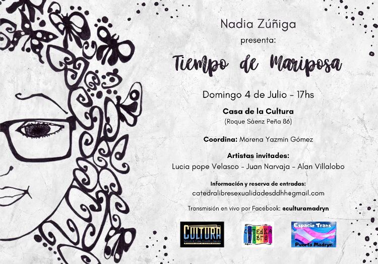 PRESENTAN ESTE DOMINGO 4 DE JULIO EL LIBRO “TIEMPO DE MARIPOSA”, DE NADIA ZUÑIGA