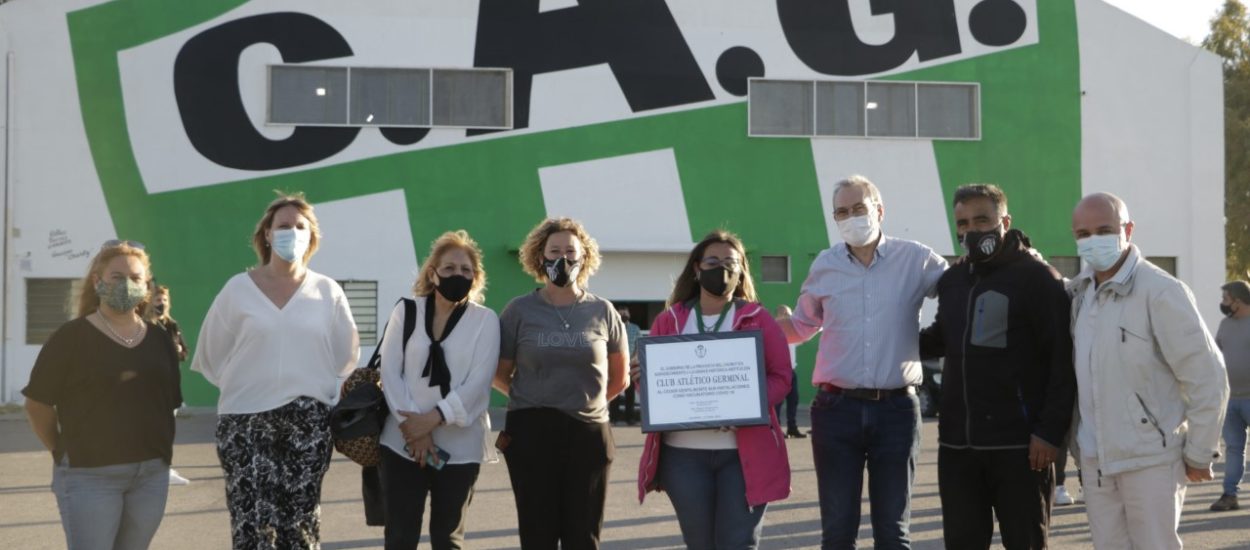 EL GOBIERNO PROVINCIAL RECONOCIÓ AL CLUB GERMINAL POR CEDER SUS INSTALACIONES PARA LA CAMPAÑA DE VACUNACIÓN CONTRA EL COVID-19