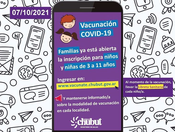 Salud explicó los beneficios de la Vacunación contra el Covid-19 en niños y niñas de 3 a 11 años
