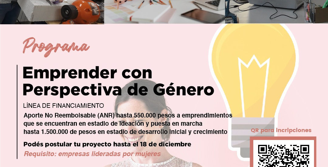 EL GOBIERNO PROVINCIAL CONVOCA A EMPRENDEDORES CHUBUTENSES AL PROGRAMA EMPRENDER CON PERSPECTIVA DE GÉNERO