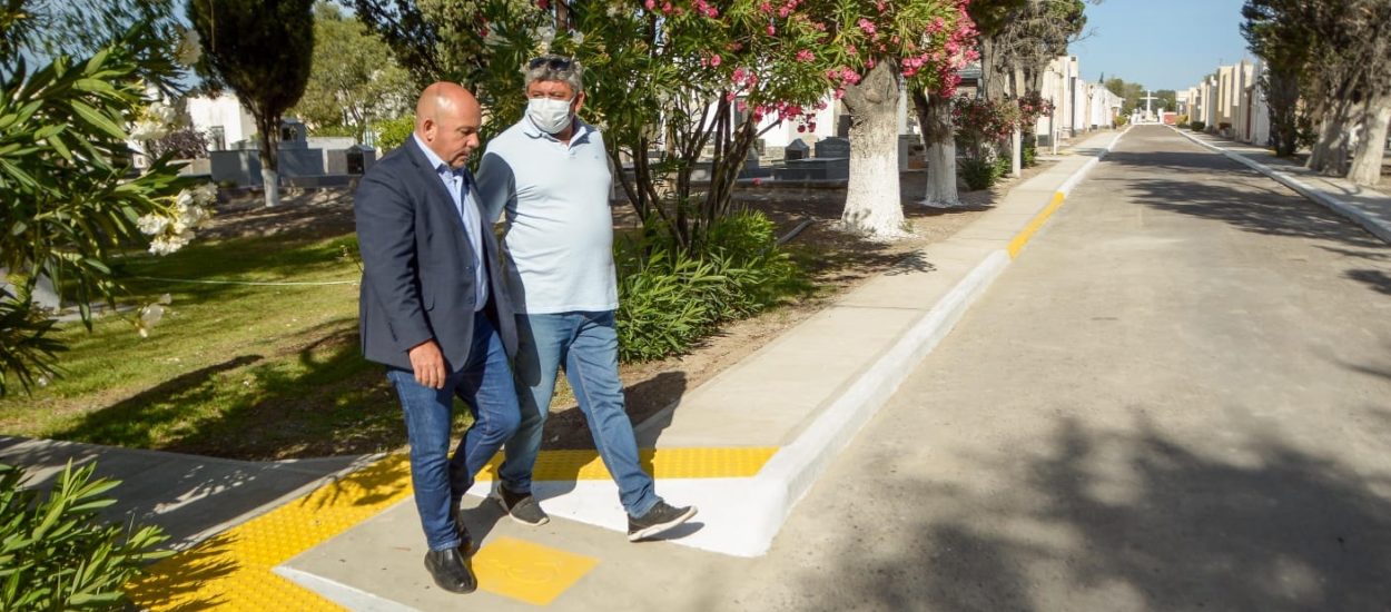 EL INTENDENTE RECORRIÓ EL CEMENTERIO MUNICIPAL, DONDE SE HICIERON OBRAS PARA MEJORAR LA INFRAESTRUCTURA DEL SECTOR