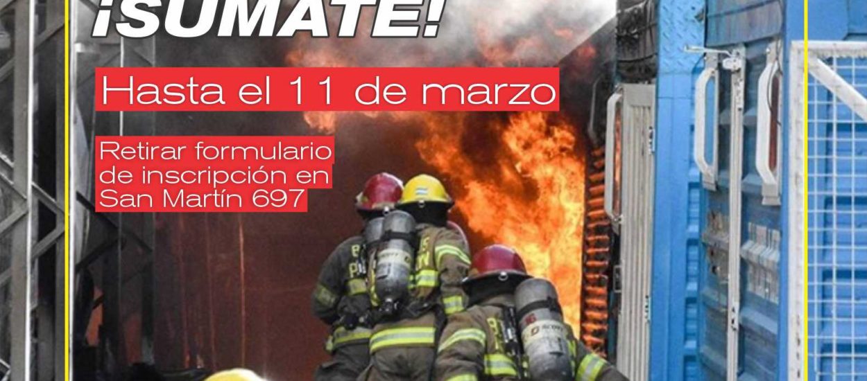 LOS BOMBEROS DE MADRYN LLAMAN A INSCRIPCIÓN DE ASPIRANTES