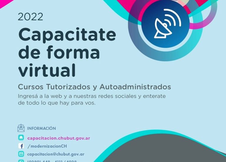 EL GOBIERNO DEL CHUBUT OFRECE NUEVAS CAPACITACIONES GRATUITAS PARA AGENTES PÚBLICOS