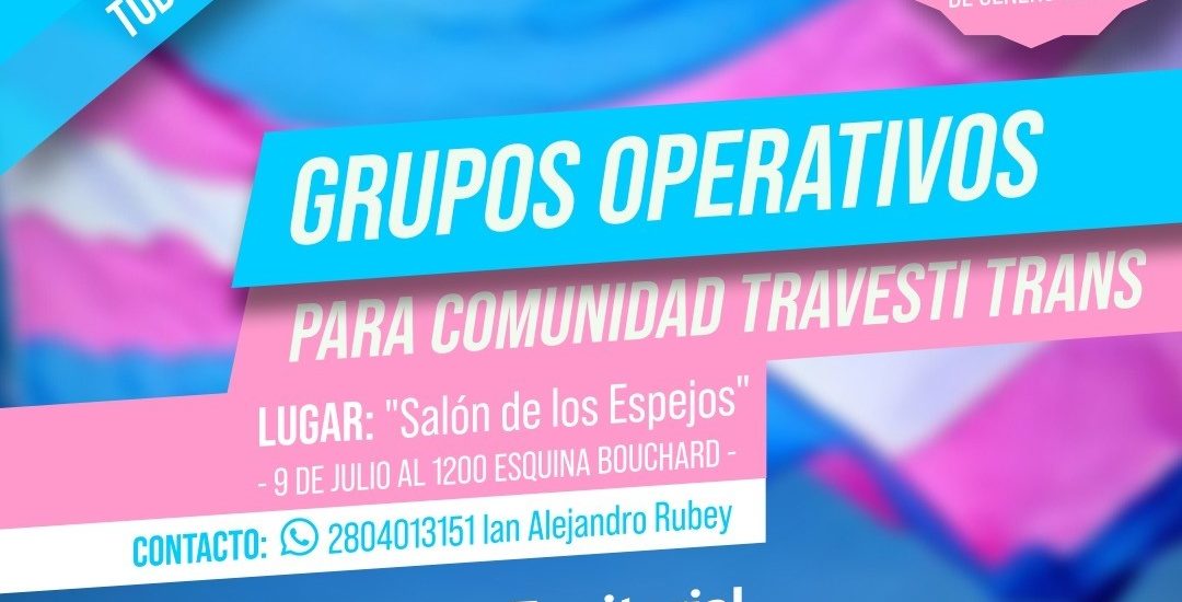 HABRÁ UN ESPACIO DE ESCUCHA ACTIVA GRUPAL PARA FORTALECER LAZOS CON LA COMUNIDAD TRAVESTI TRANS