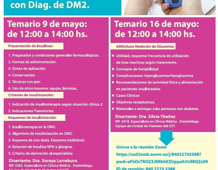 SALUD: COMIENZA ESTE LUNES CAPACITACIÓN EN INSULINIZACIÓN OPORTUNA PARA PACIENTES CON DIABETES