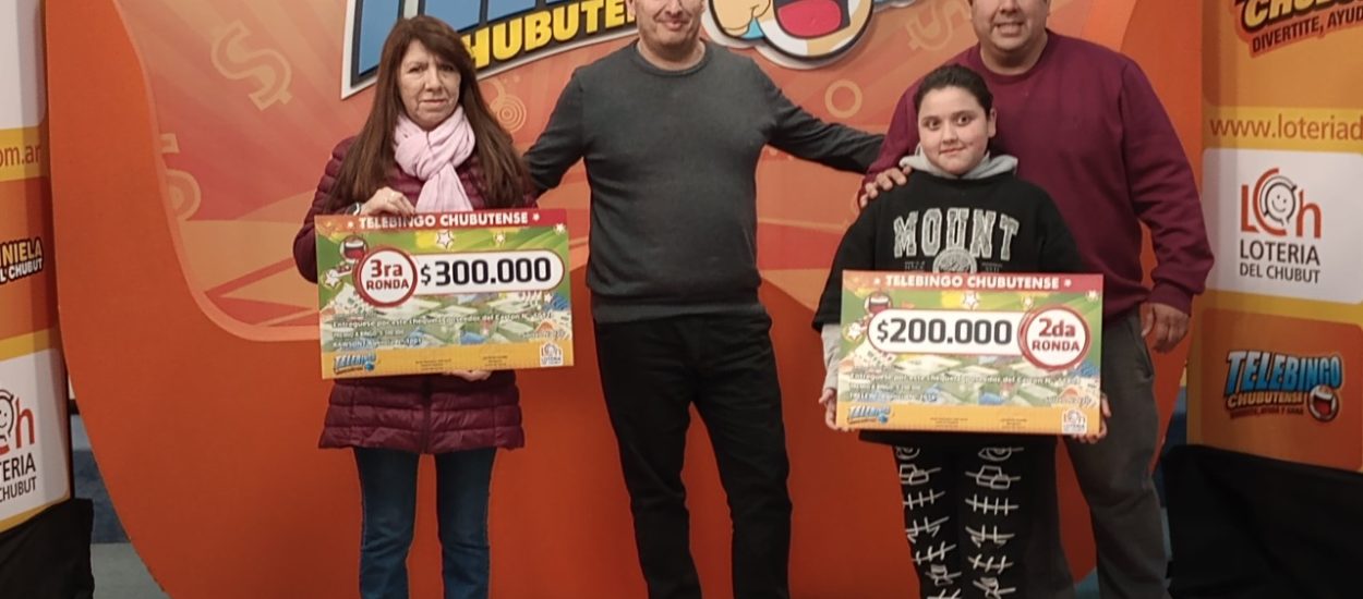 Lotería del Chubut entregó medio millón de pesos a dos ganadores del Telebingo