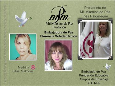 Florencia Rolón: Designada como embajadora de paz argentina y su fundación como embajada de paz 