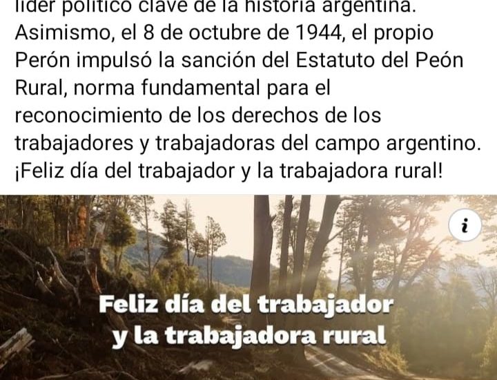 UATRE SALUDO A LOS TRABAJADORES Y TRABAJADORAS RURALES