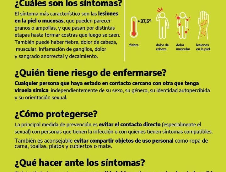 Salud confirmó el primer caso de Viruela Símica en Chubut
