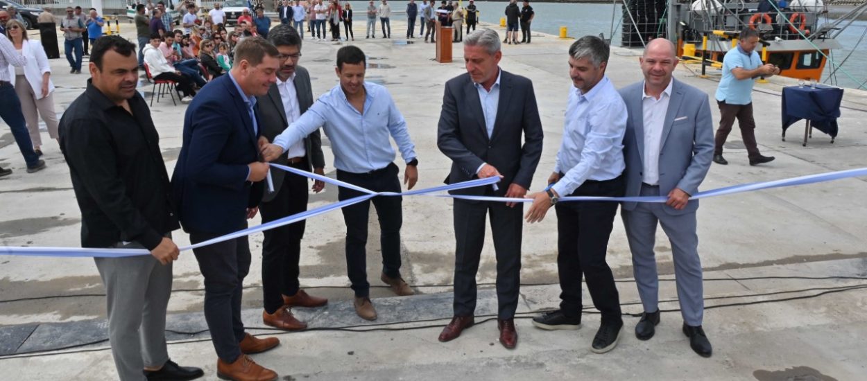 Arcioni inauguró la obra de ampliación del Puerto de Rawson que brindará un 30% más de operatividad al muelle 
