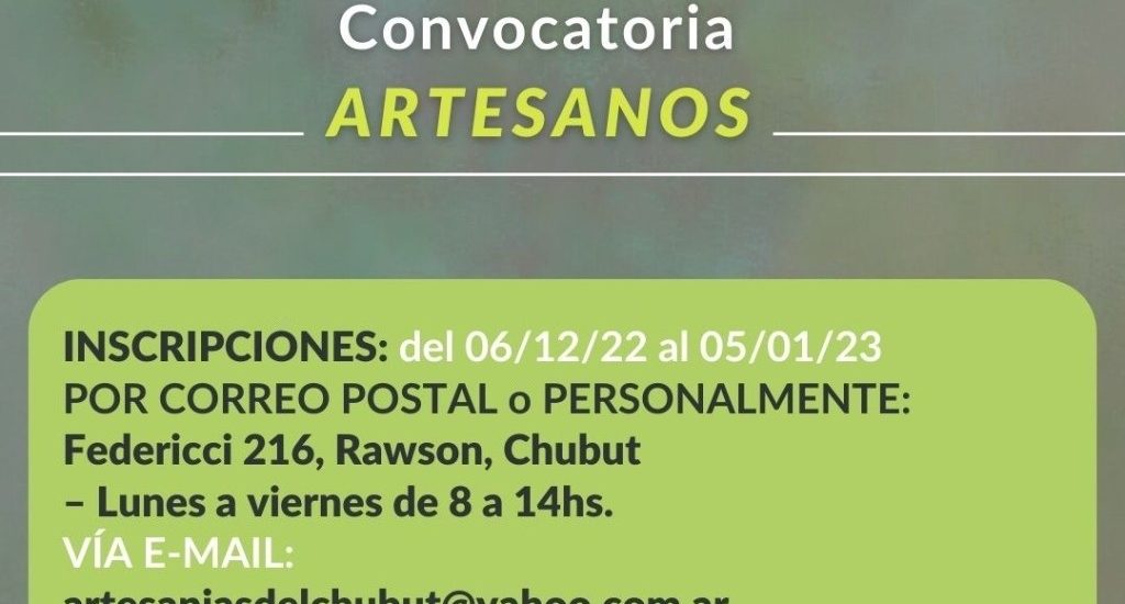 Continúan abiertas las inscripciones para participar del 30° Encuentro de Artesanos que se realizará en Epuyén