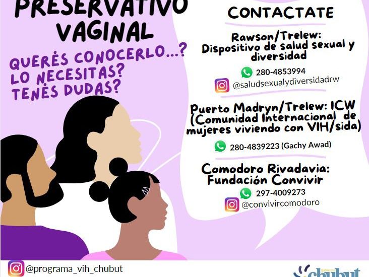 Chubut promueve el uso del Preservativo Vaginal como método anticonceptivo y para prevenir el VIH y otras ITS