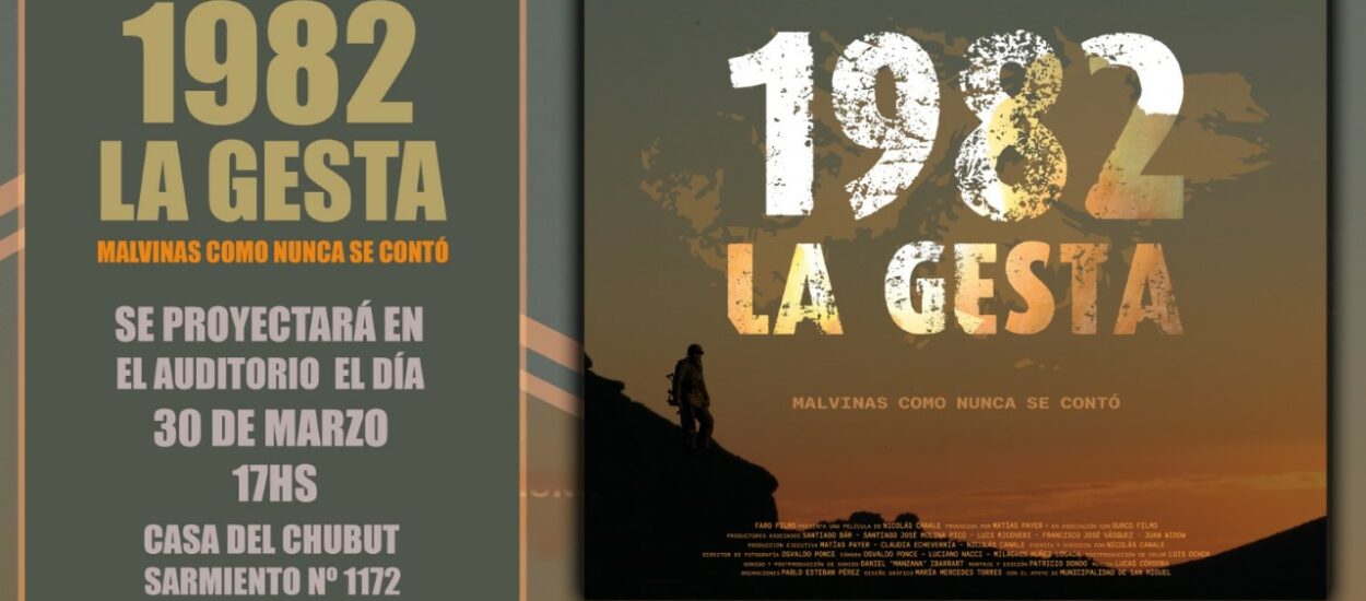 Malvinas como nunca se contó: Se proyecta en la Casa del Chubut “1982 La Gesta”