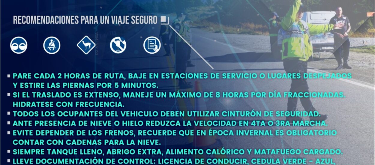 Seguridad: El Gobierno del Chubut instrumenta un plan preventivo para este fin de semana largo